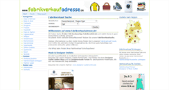 Desktop Screenshot of fabrikverkaufadresse.de