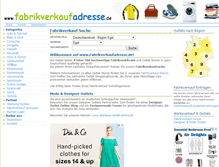 Tablet Screenshot of fabrikverkaufadresse.de